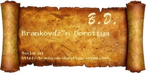 Brankován Dorottya névjegykártya